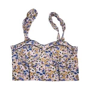 Women's B.O.G. Collective Floral Print Crop Top Size Small